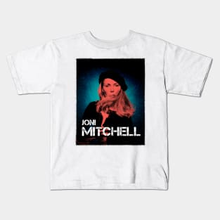 Joni Mitchell // 1970s Fan Art Design Kids T-Shirt